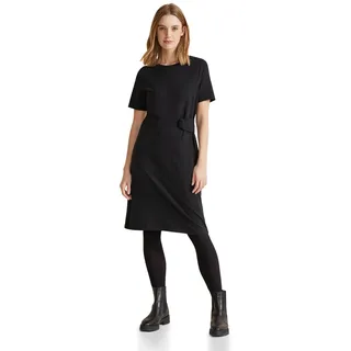 Street One Damen A143923 Festliches Jersey Kleid, Schwarz, 40 EU