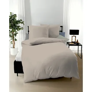 KAEPPEL Uni Unifarben Beige 135 x 200 cm + 2 x 80 x 80 cm