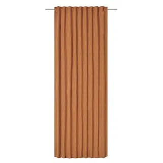 ELBERSDRUCKE Gardine mit verdeckten Schlaufen Sunny 05 Terra-rost Blickdicht 255x140cm 201852 Vorhang für das Wohnzimmer Schlafzimmer Küche Flur Kinderzimmer