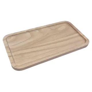 Playwood Holztablett Plateau Rechteck, 26cm - Weiß