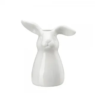 Hutschenreuther Hasen-Vase Weiss Vase 11 cm