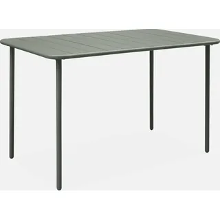 sweeek - Gartentisch aus Stahl für 4 Personen - Khaki - Grün