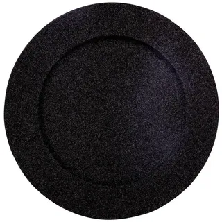 Fééric Lights and Christmas Dekoteller Glitter Ø 33 cm , Schwarz , Kunststoff , 33 cm , Dekoration, Dekoartikel, Dekoteller & -tabletts