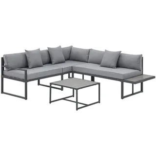 Juskys St. Tropez Loungeset dunkelgrau/silber