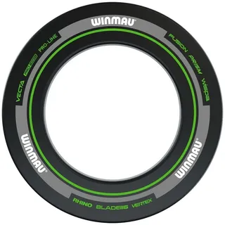 WINMAU Dartscheibe Schutzring – Advance Schwarz/Grün Dart Surround