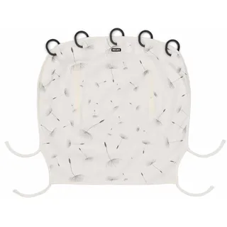 Dooky Universal Cover Dandelion Sonnenschutz, Wetterschutz für Babyschale, Kinderwagen und Buggy (UV-Schutz LSF 40+, TÜV getestet, universale Passform), Weiß