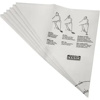 Kaiser Patisserie Einwegspritzbeutel, kunststoffbeschichtetes Spezialpapier, hygienische Einmalanwendung, Schneidehilfslinie
