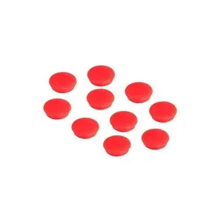 FRANKEN Haftmagnet Magnete rot, Kunststoff Ø 3,2 x 0,7 cm, 10 St.