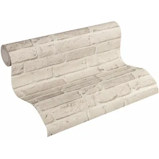 A.S. Création Vliestapete Best of Wood ́n Stone Mauerstein Greige FSC®