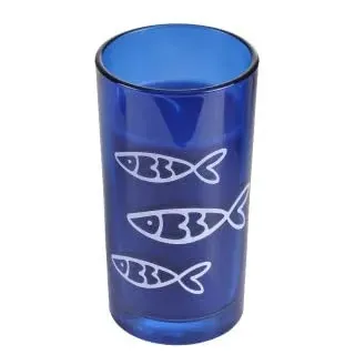 HOMEA 6BPV110BM Kerzen, Glas, Blau, klein