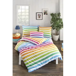 Barka Renforce Bettwäsche Set 2 TLG.Rainbow 135 x 200 cm 80 x 80 cm