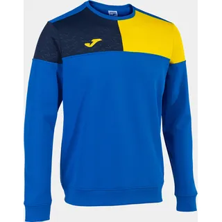 Joma Crew V Sweatshirt, Royalblau-Gelb, 116