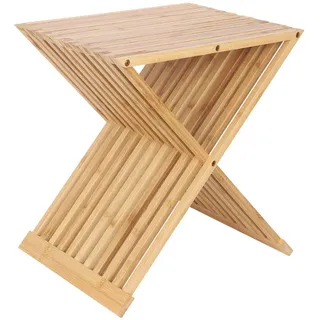 Relaxdays Pflanzenhocker , Hellbraun , Holz , 40x44x33 cm , Gartenzubehör