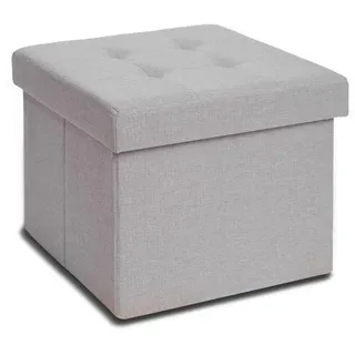 Blumtal Sitzhocker 41/31/31 cm, Hellgrau , Kunststoff , 31x31x41 cm , Wohnzimmer, Sessel, Hocker & Hockerbänke, Sitzhocker