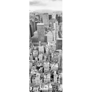 Komar Vliestapete , Schwarz, Weiß , Skyline , 100x280 cm , Fsc , Tapeten & Wandverkleidungen, Vliestapeten