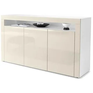 Vladon Sideboard Creme, Holzwerkstoff, 155x92x40 cm, Wohnzimmer, Kommoden, Sideboards,