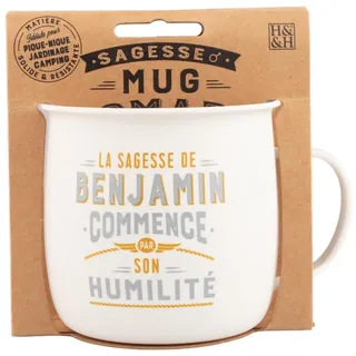 Mug Nomade - Personalisierte Tee- und Kaffeetasse Benjamin – Geschenk für Herren