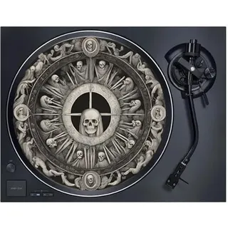 Rock On Wall - Filz für Plattenspieler 33T – Totenkopfrad – 2 mm dick