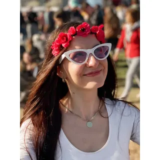 Art of Polo Sonnenbrillen für Damen Cat-Eye-Brille Mady - Weiß