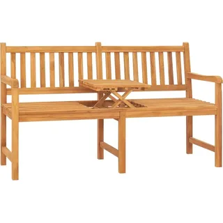 vidaXL Gartenbank 3-Sitzer mit Tisch 150 cm Massivholz Teak - Braun