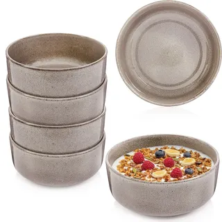 Sänger Schalen SET Kairo Clay - 6 teilig aus Steingut , Grau , Keramik , kratzfest , Geschirr, Schalen & Schüsseln, Müslischalen