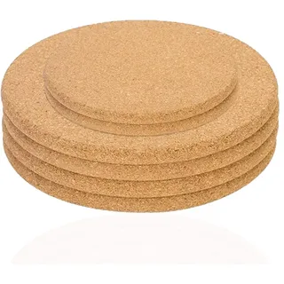 Untersetzer Kork, 6 Stück Runde Retro Untersetzer Set, Korkuntersetzer,Wiederverwendbare Tischuntersetzer Tassenuntersetzer Glasuntersetzer-Set für Zuhause Restaurant Büro und Bar