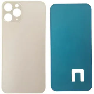 DHLK® Rückseite Glas Akkudeckel Ersatz kompatibel mit iPhone 11 Pro - Rückglas KEIN Logo (Weiß)