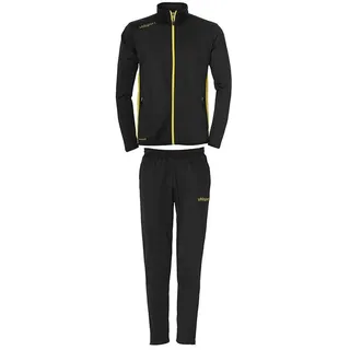 Uhlsport Herren Essential Classic Trainingsanzug, Schwarz/limonengelb, S EU
