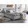 Polsterbett "Elba", grau, B:150cm L:210cm, Bezug Bett: Microfaser (100% Polyester) oder Strukturstoff (77% Polyester, 23% Viskose);Bonnell-Federkernmatratze: 51% Polypropylen, 39% Polyester und 10% Baumwolle;Kaltschaummatratze: 100% Polyester, Bezug