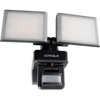 LUXULA LED Fluter Aluminium, Kunststoff 12,7 cm mit Bewegungsmelder 2x 15 W schwarz