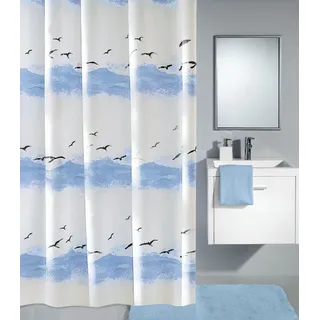 KLEINE WOLKE Duschvorhang Seaside 180 x 200 cm krokusblau