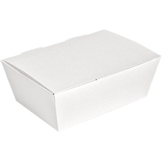 Garcia de Pou 60 Stück - Lunchbox-Boxen, Deckel, 500 ml, 220 g/m2 + 19 m, 14 x 9,7 x 5 cm, Weiß, Wellpappe Nano-Micro + Aluminium