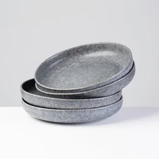 gipfelstück Suppenteller Moos'N'Stein 21 cm grau 4er Set
