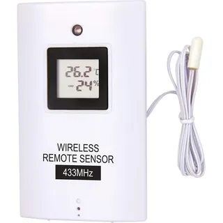 EMOS Funk-Außensensor für EMOS Wetterstationen E0352, E5010, E5018, Thermometer E0129 und mehr, als Ersatz-oder Zusatz-Sensor anwendbar