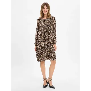 Betty Barclay Plisseekleid A-Linien Schwarz/Beige 40