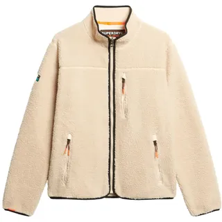 Superdry Herren. Outdoor Fleece Full Zip beige (XXL), Lässig, Polyester