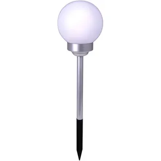 bmf-versand Solarleuchte Garten Kugel 25cm Erdspieß Solarlampe Außen Leuchte Solar Wegelampe - Weiß