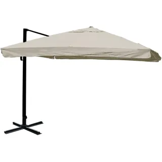 MCW Ampelschirm 400 x 300 cm Creme-Grau