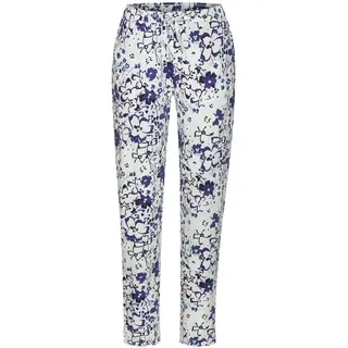 s.Oliver Damen Pyjamahose grau - rosa - geblühmt Gr.36/38