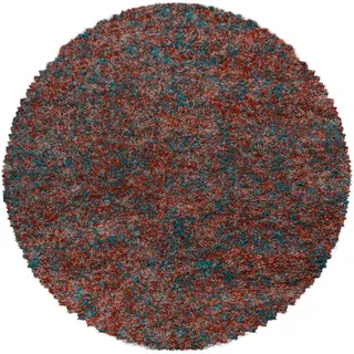 Novel Hochflorteppich , Terracotta , Textil , Uni , rund , Oeko-Tex® Standard 100 , pflegeleicht , Teppiche und Böden, Teppiche, Runde Teppiche