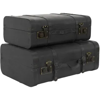 HOME DECO FACTORY, HD1916 Vintage Truhe aus Rohholz, praktische und ästhetische Aufbewahrung, 2 Größen, ideal für Wohnzimmer oder Schlafzimmer, Maße: 20 x 53 x 38 cm, Braun, Holz