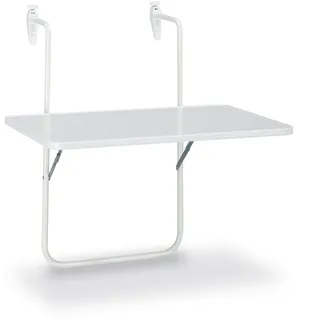 BEST Freizeitmöbel Balkonhängetisch Boy 60 x 40 x 5 cm Weiß