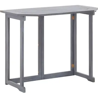 SYFAXTM Balkontisch Klappbar 90x50x74 cm Massivholz Akazie - Grau, Bunt
