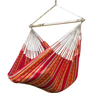 Potenza Hängesessel 180x140cm Pereira XL Hängestuhl , Hängesitz bis 160 kg Handgefertigt aus Baumwolle Hängematte Schaukelstuhl - Orange