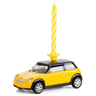 corpus delicti :: Kerze auf Rädern kompatibel mit Mini Cooper – das Geburtstagsgeschenk für alle Mini-Fans (gelb) (20.3K)