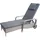 Poly-Rattan Sonnenliege 71 x 108 x 197 cm grau/dunkelgrau