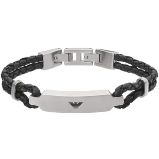Emporio Armani Armband Herren Leder schwarz EGS2719040 Größe 185mm