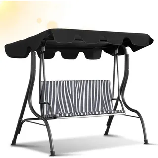 Fiqops Sonnendach ersatzdach Gartenschaukel Ersatz Plane Hollywoodschaukel 210x145cm Anthrazit - Grau