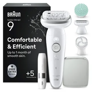 Braun Silk-épil 9 SkinSpa 9-381 Weiß/Silber
