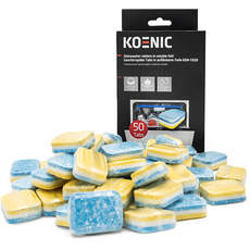 Koenic KDA-T050 Phosphatfreie Tabs für Spülmaschine, wasserlösliche Folie, 50 Stück